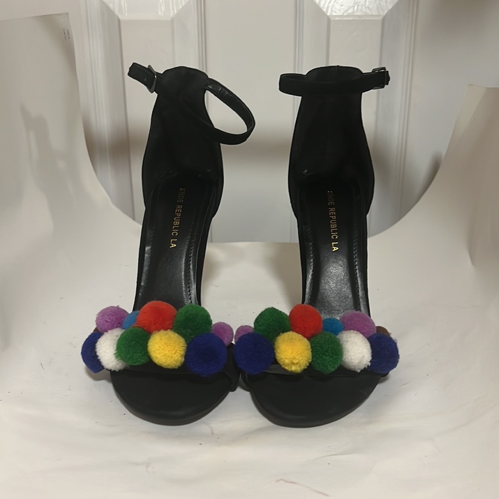 Pom Pom Stiletto Heels - Picture 2 of 7